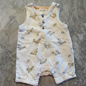 PURE BABY Seal Print Baby Romper